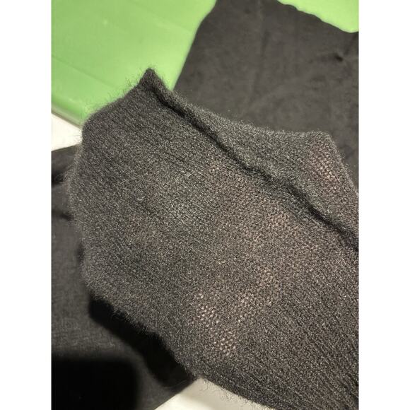 Max Studio Cashmere Tunic Sweater Black Medium Funnel Cowl Neck Long Sleeve - Picture 9 of 11